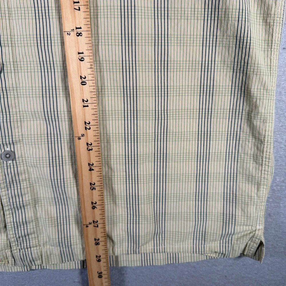 The North Face A5 Series Mens XL Tan Plaid Short Sleeve Button Down Shirt AYC8